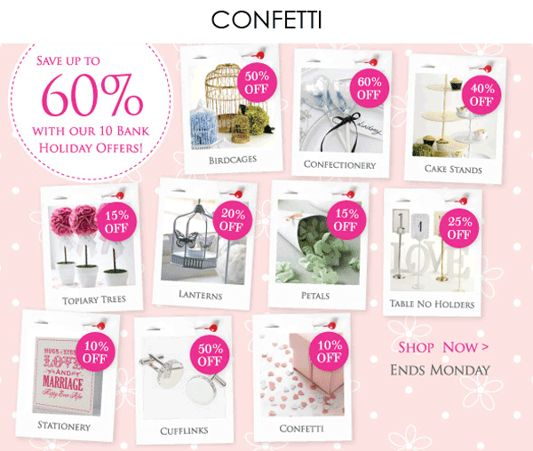 CONFETTI Confetti - Special Royal Wedding Offer