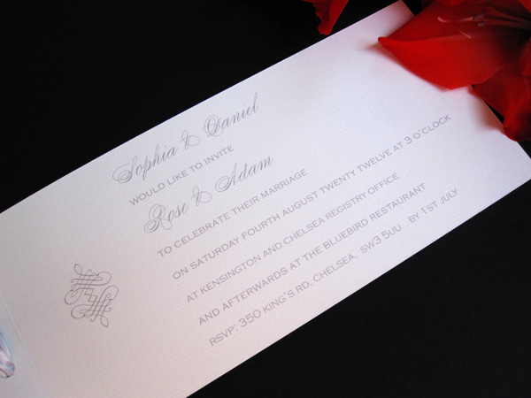 Diamante Wedding Invitation