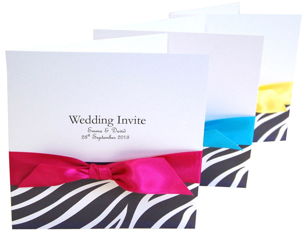 Zebra print wedding invitation 