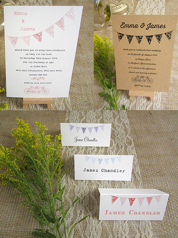 Summer bunting village fete stationery 