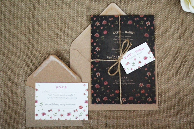 Rustic country garden invitation