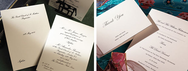 'Classic' and 'Regency' traditional invitationdesigns