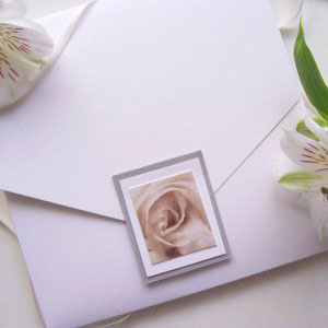 Contemporary wedding invitation design by Red Nell