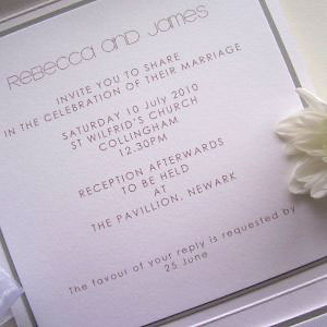 Contemporary wedding invitation design by Red Nell
