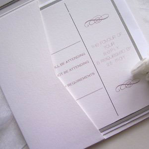 Contemporary wedding invitation design by Red Nell