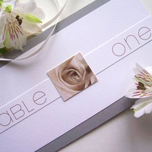 Contemporary wedding invitation design by Red Nell