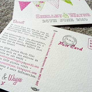 Letterpress Wedding invitation design