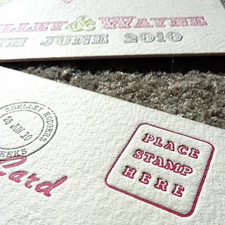 Letterpress Wedding invitation design