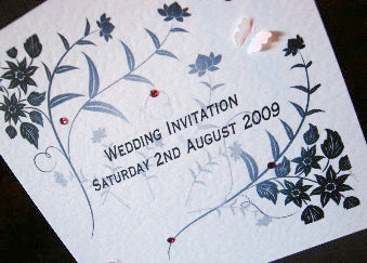 Butterfly Wedding Invitation by Kizzy Kat Cards