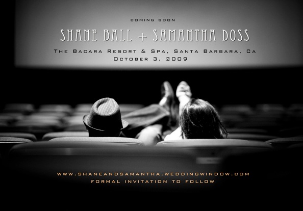 Unique Hollywood Save the Date Wedding Invitation
