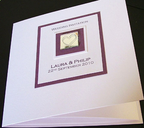 purple and silver wedding invitations