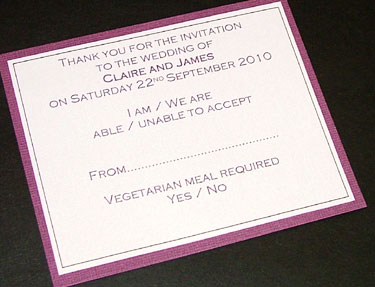 Mirror Wedding Invitation Design by Purple Mountain Designs