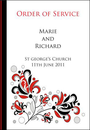 Black and red wedding contemporary invitations