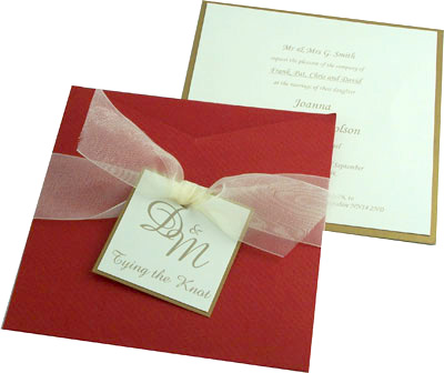 Pocketfold wedding invitation