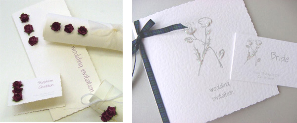 Handmade wedding invitations