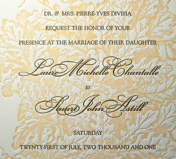 Letterpress Wedding Invitations