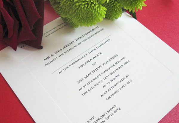 Letterpress Wedding Invitations