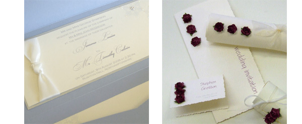 Romantic wedding invitations by Wedding Paraphernalia