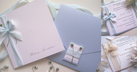 Romantic wedding invitations by Red Nell