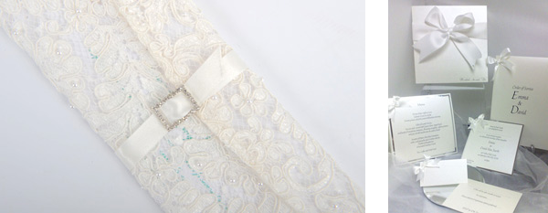 Romantic wedding invitations by Linda Abrahams