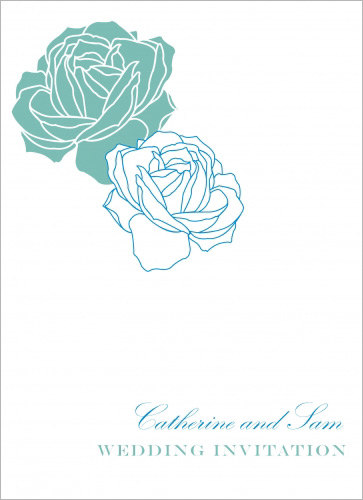 Rose wedding invitations