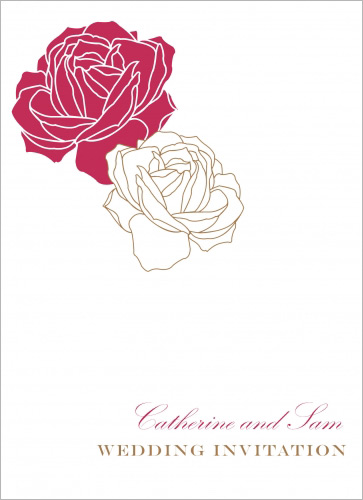Rose wedding invitations