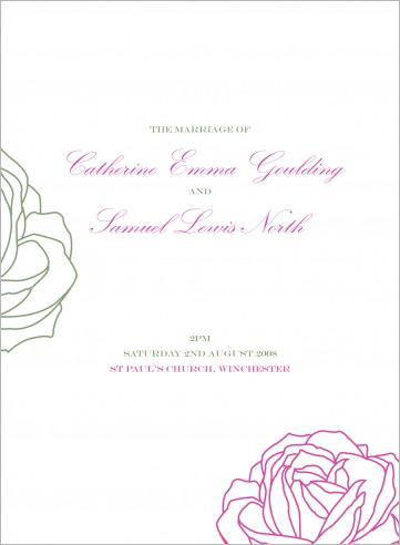 Rose wedding invitations