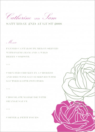 Rose wedding invitations