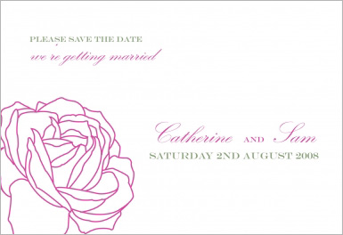 Rose wedding invitations