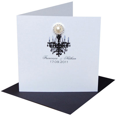 Paris Lace Evening Floral Wedding Invitations by Made With Love Designs