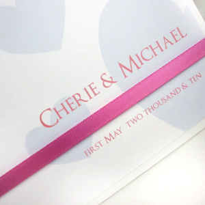 Little Angel heart wedding invitations