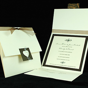 Little Angel heart wedding invitations