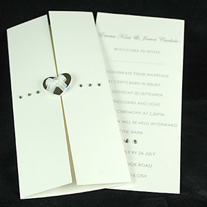 Little Angel heart wedding invitations