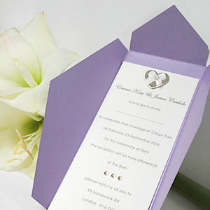 Little Angel Heart wedding invitations
