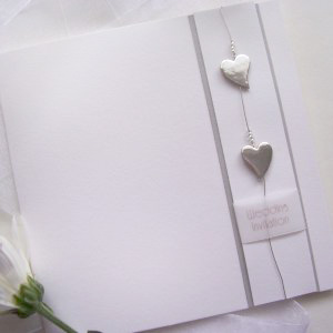 Red Nell heart wedding invitations