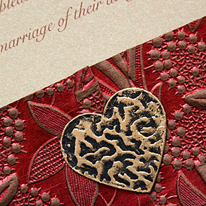 Thanda Creations heart wedding invitations