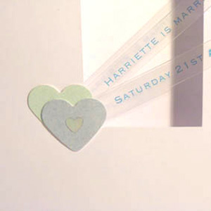 Entwine Design heart wedding invitations