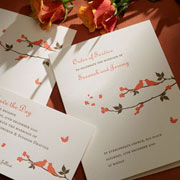 Letterpress wedding invitation