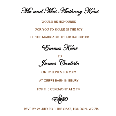 Wedding Invitation Wording