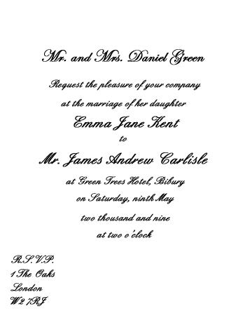 Wedding Invitation Wording Late Father 30 Oct 2008 ndash Question Can I 