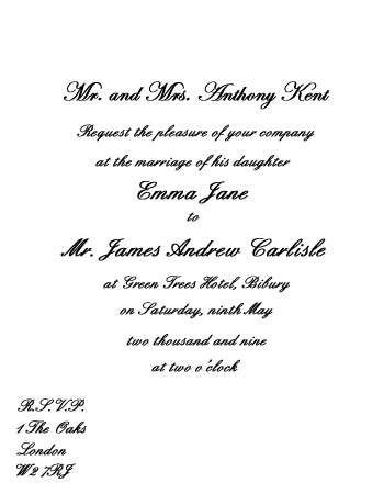 Wedding Invitation Wording