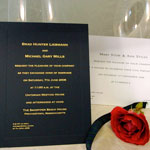 Civil partnership wedding stationery