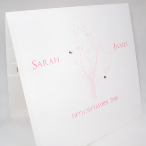 Little Angel pink wedding invitations
