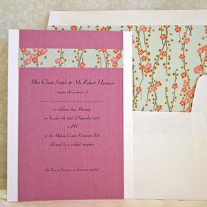 Thanda pink wedding invitations
