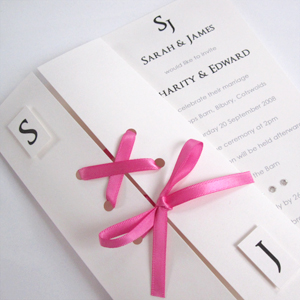 Little Angel pink wedding invitations