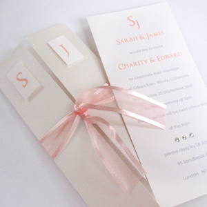 Little Angel pink wedding invitations