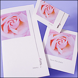 Bee Happy pink wedding invitations