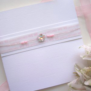Rednel pink wedding invitations
