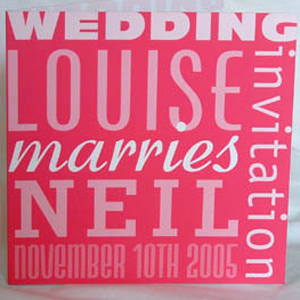 Entwine Design pink wedding invitations