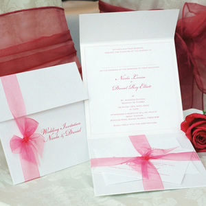 Els Design pink wedding invitations